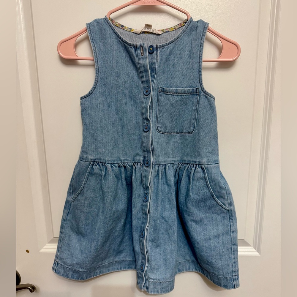 Mini Boden Light Blue Denim Dress